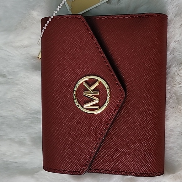 Michael Kors Greenwich Leather Envelope Trifold Small Wallet - Picture 2 of 7